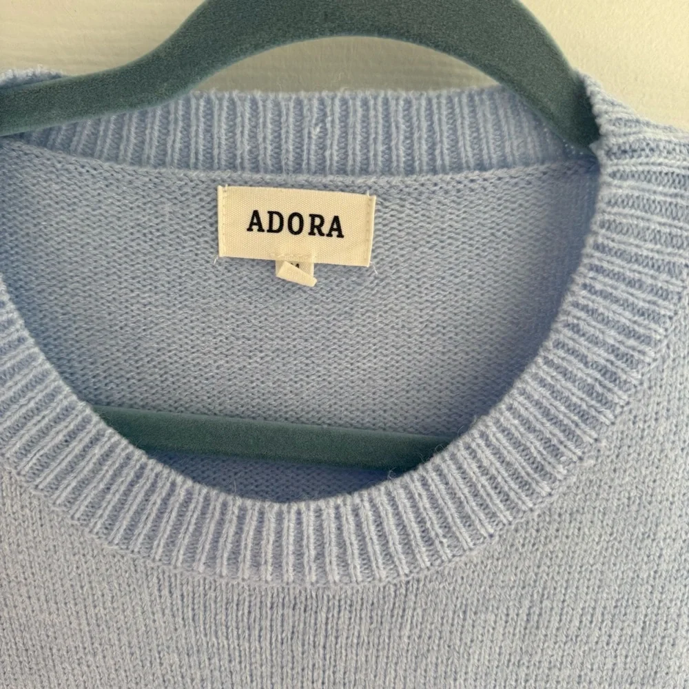 ADORA Woman’s Retro Pastel Floral Crew Neck Sweater Medium - Picture 6 of 7